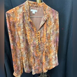 Coldwater Creek Women's Autumn Floral Blouse